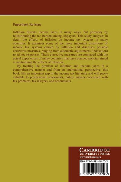 Produktbild: Inflation and the Personal Income Tax