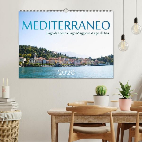 Produktbild: Mediterraneo - Lago di Como, Lago Maggiore, Lago d'Orta (Wandkalender 2026 DIN A2 quer), CALVENDO Monatskalender