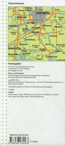 Produktbild: NRW Wanderkarte 17 Hagen, Gevelsberg, Iserlohn, Witten 1 : 25 000