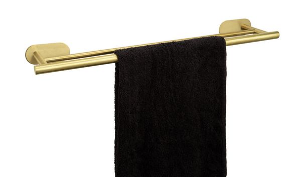 Produktbild: Turbo-Loc&reg; Badetuchstange Duo Mod. Orea Gold, 60 cm, Befestigen ohne bohren