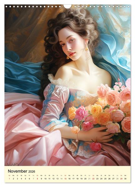 Produktbild: Barocke Romantik. Anmut und Grazie im 17. Jahrhundert (Wandkalender 2026 DIN A3 hoch), CALVENDO Monatskalender