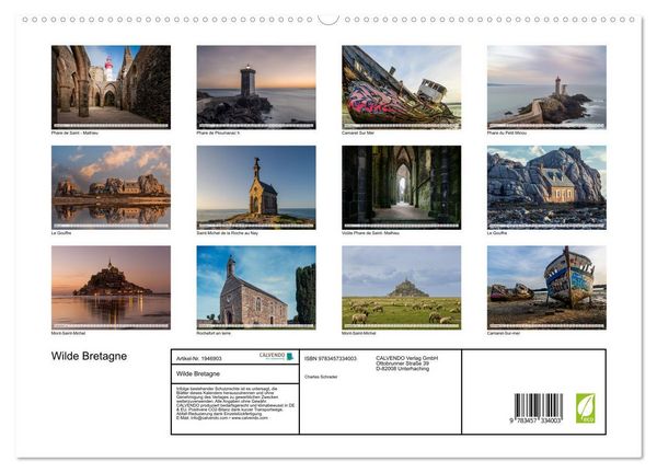 Produktbild: Wilde Bretagne (hochwertiger Premium Wandkalender 2026 DIN A2 quer), Kunstdruck in Hochglanz