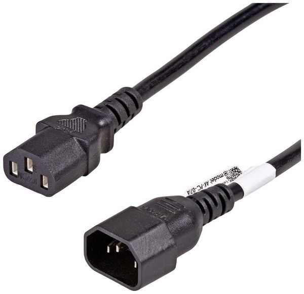 Produktbild: Akyga Strom Anschlusskabel [1x Kaltger&auml;te-Buchse C13 - 1x Kaltger&auml;te-Stecker C14] 3.00 m Schwarz