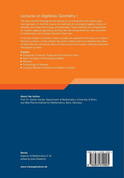 Produktbild: Lectures on Algebraic Geometry I