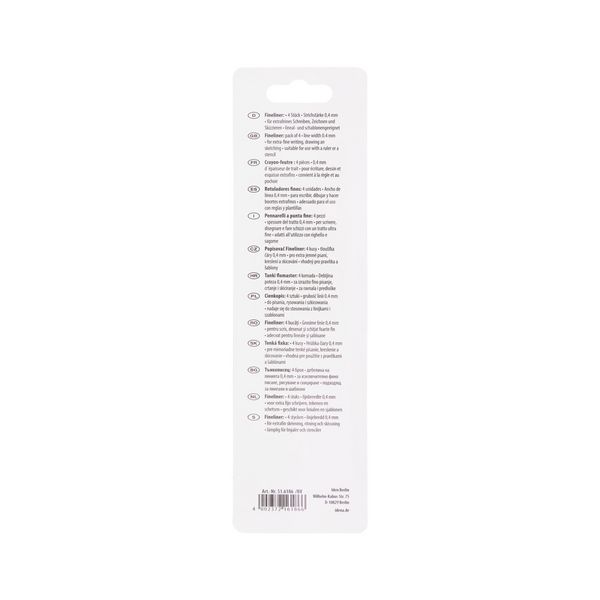 Produktbild: Idena Fineliner 0,4mm rot blau gr&uuml;n schwarz 4 St&uuml;ck