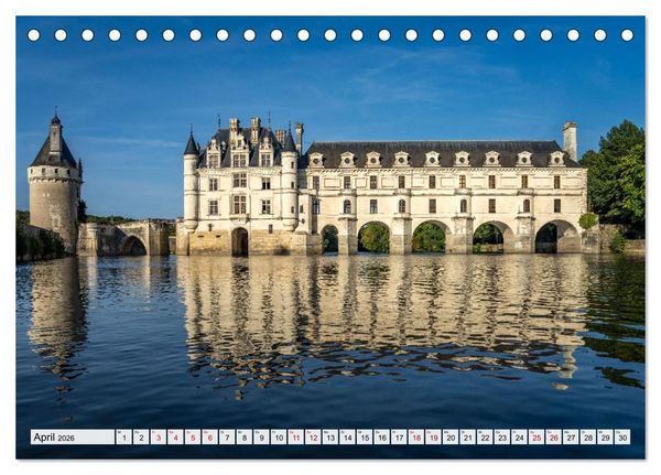 Produktbild: Die Schl&ouml;sser im Tal der Loire (Tischkalender 2026 DIN A5 quer), CALVENDO Monatskalender