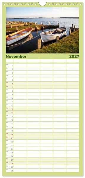 Produktbild: Familienplaner 2027 - Unterwegs entlang der Schlei mit 5 Spalten (Wandkalender, 21 x 45 cm) CALVENDO