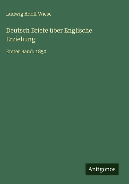 Produktbild: Deutsch Briefe &uuml;ber Englische Erziehung