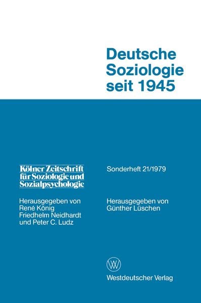 Produktbild: Deutsche Soziologie Seit 1945