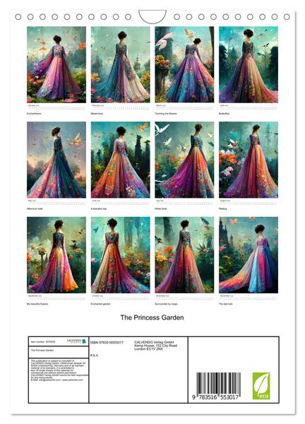 Produktbild: The Princess Garden (Wall Calendar 2026 DIN A4 portrait), CALVENDO 12 Month Wall Calendar