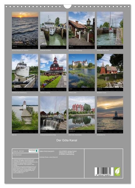 Produktbild: Der G&ouml;ta Kanal (Wandkalender 2026 DIN A3 hoch), CALVENDO Monatskalender
