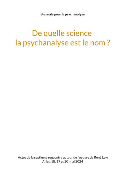 Produktbild: De quelle science la psychanalyse est le nom ?