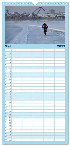 Produktbild: Familienplaner 2027 - Lulea - Wintertraum in Schwedisch Lappland mit 5 Spalten (Wandkalender, 21 x 45 cm) CALVENDO