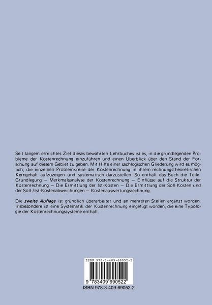 Produktbild: Kostenrechnung der Unternehmung