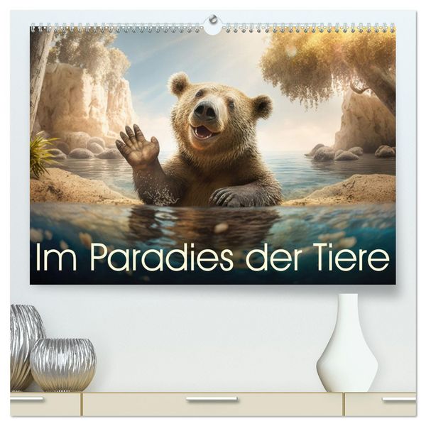 Produktbild: Im Paradies der Tiere (hochwertiger Premium Wandkalender 2026 DIN A2 quer), Kunstdruck in Hochglanz