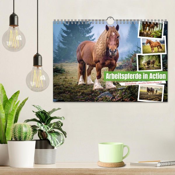 Produktbild: Arbeitspferde in Action (Wandkalender 2027 DIN A4 quer), CALVENDO Monatskalender