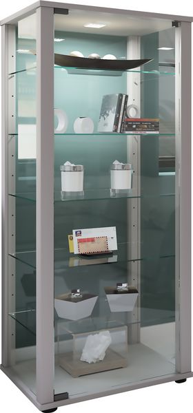 Produktbild: Holz Glas Stand Vitrine Sammelvitrine Kavisa L