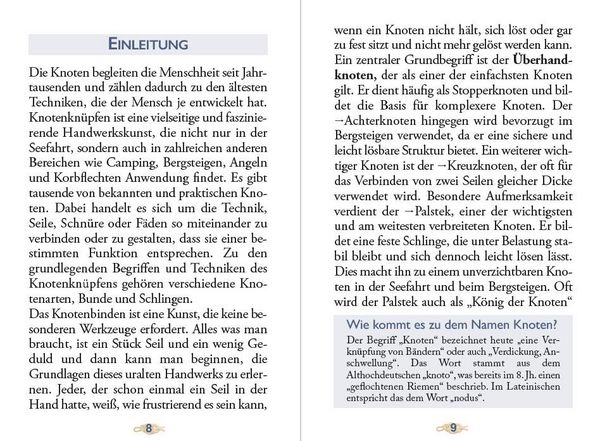 Produktbild: Das kleine Buch der Knoten, Schlaufen und Schlingen