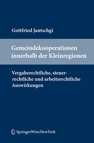 Produktbild: Gemeindekooperationen innerhalb der Kleinregionen