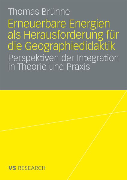 Produktbild: Erneuerbare Energien als Herausforderung f&uuml;r die Geographiedidaktik