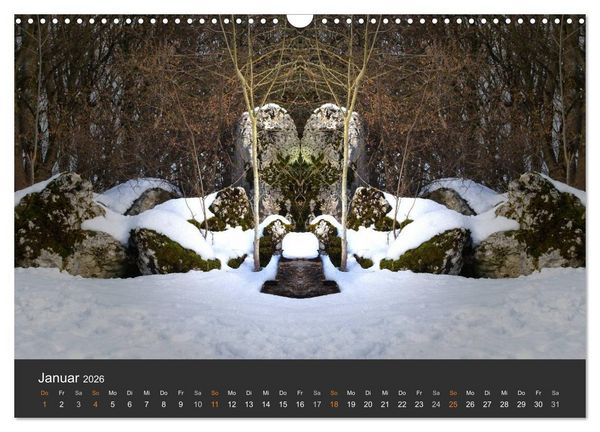 Produktbild: Spiegelwelten - Im Reich der Naturwesen (Wandkalender 2026 DIN A3 quer), CALVENDO Monatskalender