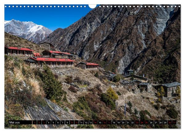 Produktbild: Nepal Tsum Valley - Tal des Gl&uuml;cks (Wandkalender 2026 DIN A3 quer), CALVENDO Monatskalender