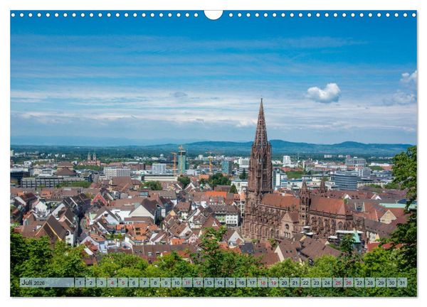 Produktbild: Freiburg im Breisgau - Die Schwarzwaldmetropole (Wandkalender 2026 DIN A3 quer), CALVENDO Monatskalender
