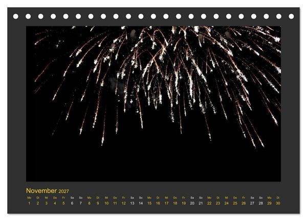 Produktbild: Feuerwerk - Explosives am Himmel (Tischkalender 2027 DIN A5 quer), CALVENDO Monatskalender