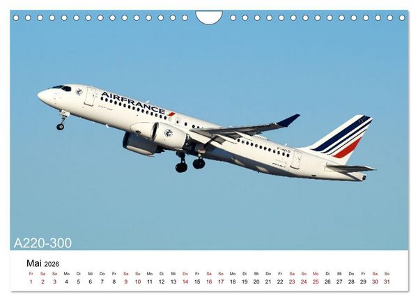 Produktbild: Flugzeuge von Airbus (Wandkalender 2026 DIN A4 quer), CALVENDO Monatskalender
