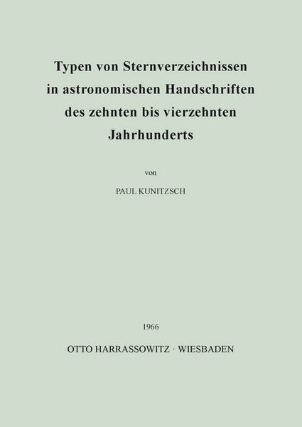 Produktbild: Typen von Sternverzeichnissen in astronomischen Handschriften des zehnten bis vierzehnten Jahrhunderts