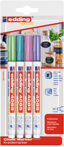Produktbild: Edding Kreidemarker 4085 metallic 4er Set