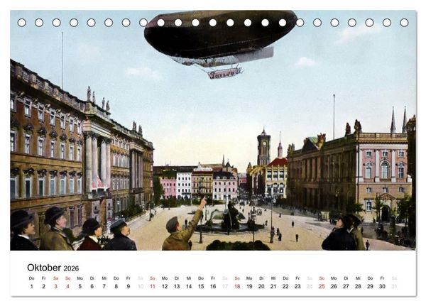 Produktbild: Farbige Gr&uuml;&szlig;e aus dem alten Berlin - Die sch&ouml;nsten Postkarten der Kaiserzeit (Tischkalender 2026 DIN A5 quer), CALVENDO Monatskalender