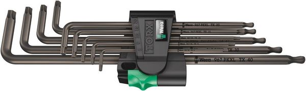 Wera 967/9 TX XL 1 Innen-TORX Winkelschraubendreher-Set T 8, T 9, T 10, T 15, T 20, T 25, T 27, T 30, T 40 9teilig