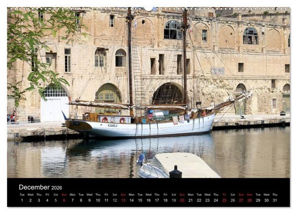 Produktbild: Malta Pearl of the Mediterranean (High Quality Premium Wall Calendar 2026 DIN A2 landscape),CALVENDO 12 Month Wall Calendar