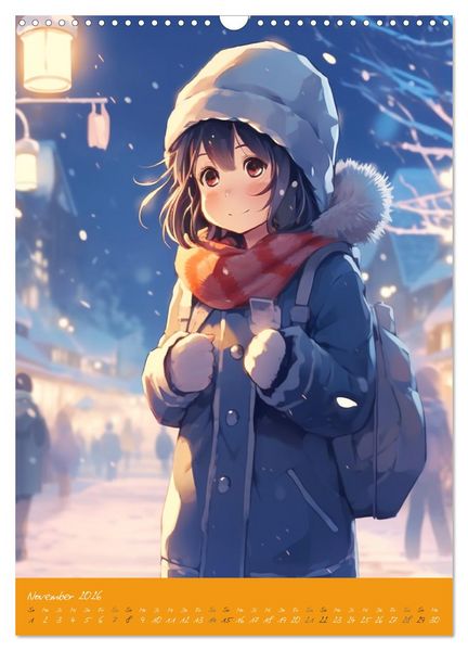 Produktbild: Stadtm&auml;dchen. Ein Jahr mit bezaubernder Manga-Kunst (Wandkalender 2026 DIN A3 hoch), CALVENDO Monatskalender