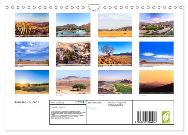 Produktbild: Namibia - Kunene (Wandkalender 2026 DIN A4 quer), CALVENDO Monatskalender