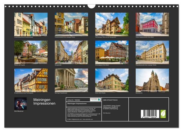 Produktbild: Meiningen Impressionen (Wandkalender 2026 DIN A3 quer), CALVENDO Monatskalender