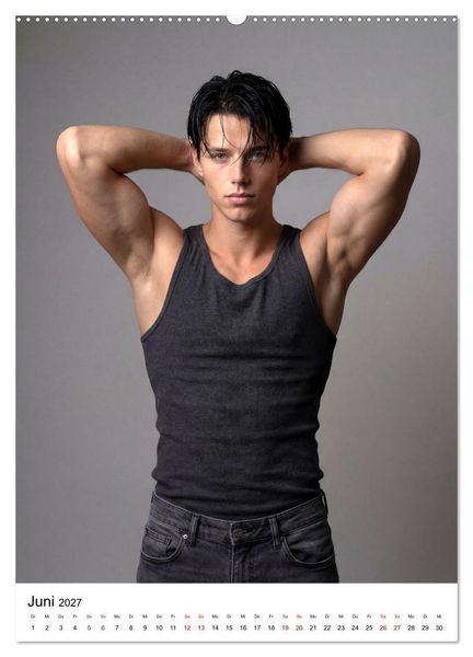Produktbild: Studio Moments - Sinnliche Portr&auml;ts junger M&auml;nner (hochwertiger Premium Wandkalender 2027 DIN A2 hoch), Kunstdruck in Hochglanz