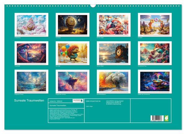 Produktbild: Surreale Traumwelten (Wandkalender 2026 DIN A2 quer), CALVENDO Monatskalender