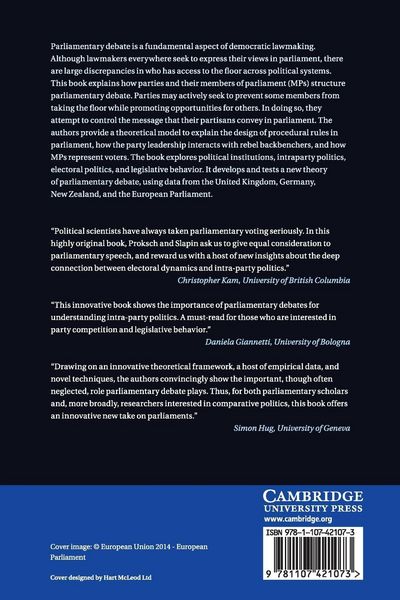 Produktbild: The Politics of Parliamentary Debate