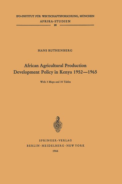 Produktbild: African Agricultural Production Development Policy in Kenya 1952&ndash;1965