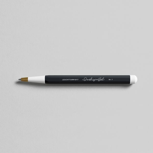 Produktbild: LEUCHTTURM1917 Drehgriffel Nr. 1, Schwarz - Gelstift mit schwarzer Tinte