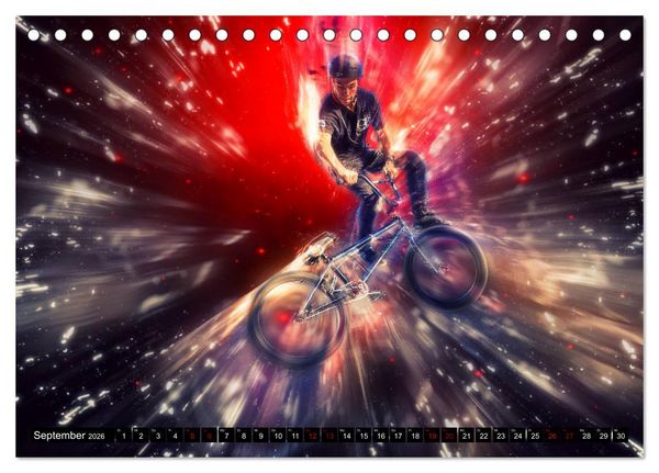 Produktbild: BMX Universum (Tischkalender 2026 DIN A5 quer), CALVENDO Monatskalender