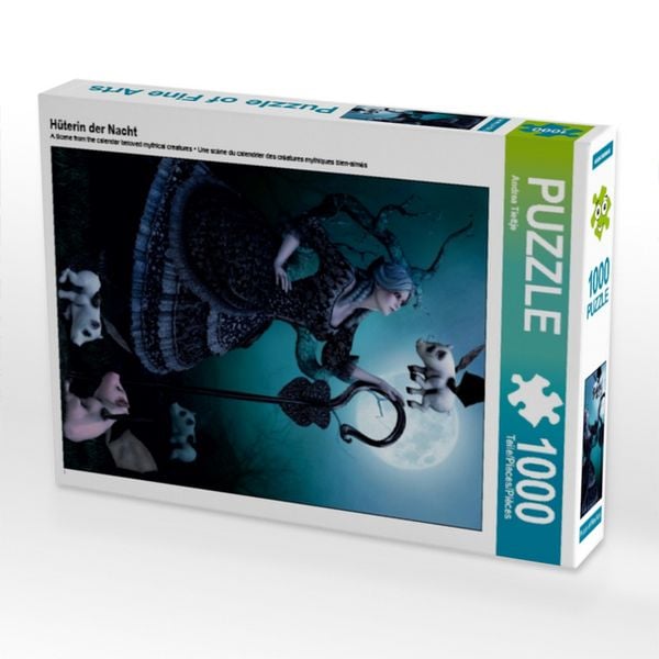CALVENDO Puzzle Hüterin der Nacht | 1000 Teile Lege-Größe 64x48cm Foto-Puzzle für glückliche Stunden