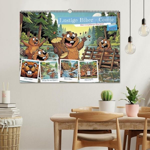 Produktbild: Lustige Biber - Comic (Wandkalender 2027 DIN A2 quer), CALVENDO Monatskalender