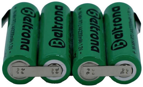 Produktbild: Beltrona RTU4AAZ Akkupack 4x Mignon (AA) Z-L&ouml;tfahne NiMH 4.8V 2200 mAh