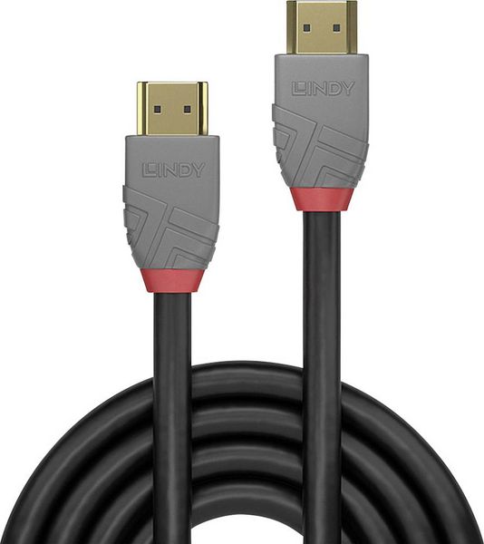 Produktbild: LINDY HDMI Anschlusskabel HDMI-A Stecker, HDMI-A Stecker 5.00 m Schwarz 36965 4K UHD HDMI-Kabel