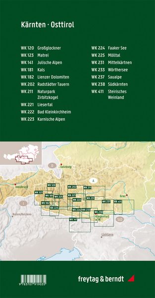 Produktbild: K&auml;rnten - Osttirol, Wanderkarten Set 1:50.000