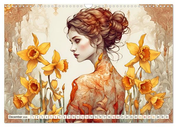 Produktbild: Ladies in a sea of flowers (Wall Calendar 2026 DIN A3 landscape), CALVENDO 12 Month Wall Calendar