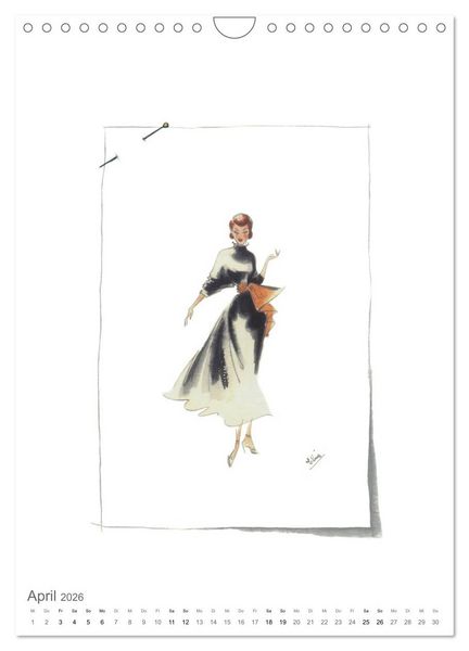 Produktbild: FIGURINEN 2026 - Fashion von 1949 - Originale von Elina Ruffinengo (Wandkalender 2026 DIN A4 hoch), CALVENDO Monatskalender